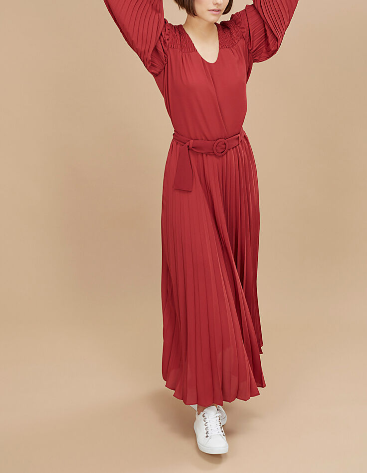 Blusa granate con frunces y pinzas I.Code-5 Blusa granate con frunces y pinzas I.Code-5