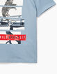 Tee-shirt bleu ciel avec léopard-skater garçon-4