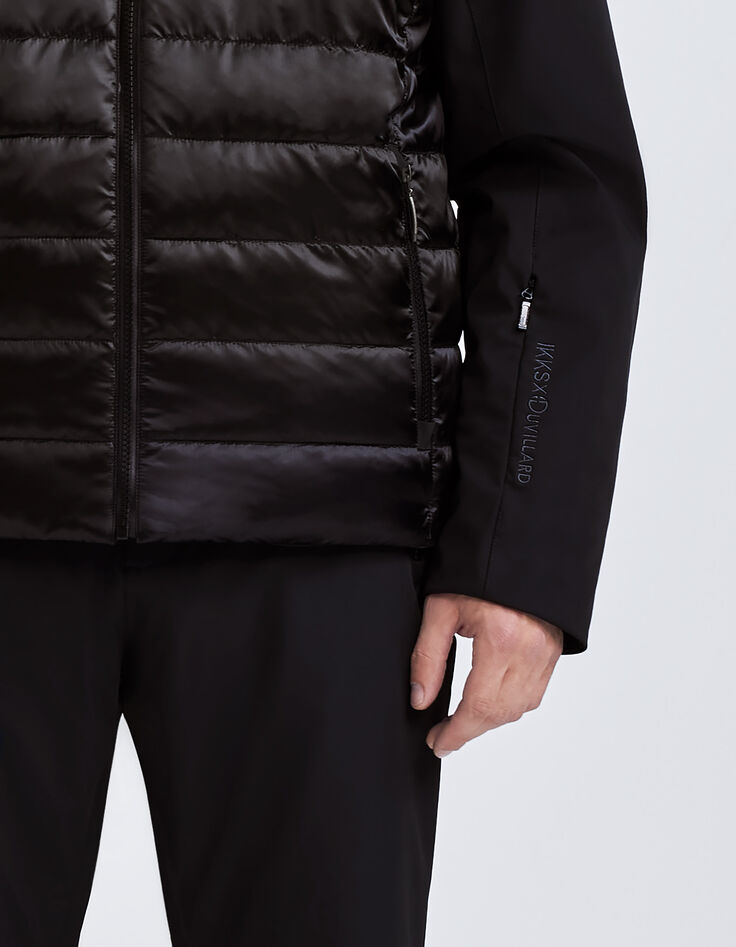 Doudoune noire bi-matière IKKS x DUVILLARD Homme-5