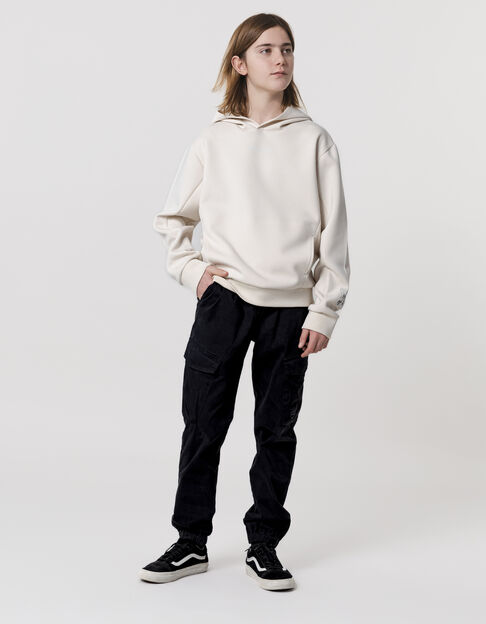 Black JOGGER pants with elastic waistband for boys - IKKS