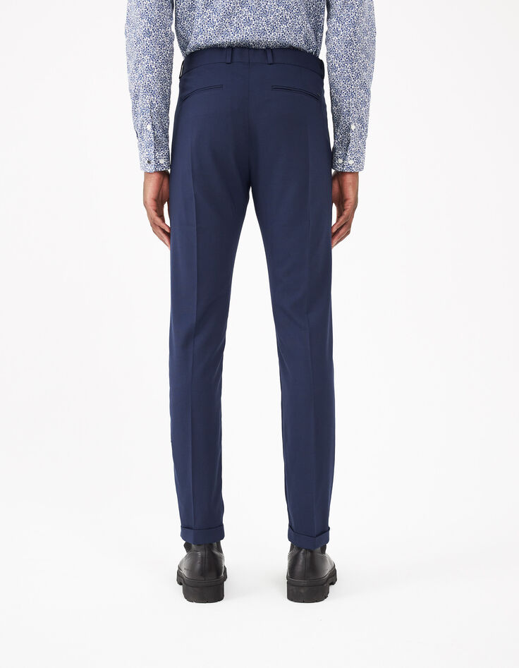 Men’s indigo decorative fabric SLIM suit trousers-5