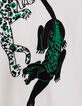 Boy's ecru organic cotton visual double panther T-shirt-5