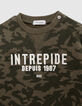 Sudadera caqui camuflaje mensaje bordado bebé niño-4