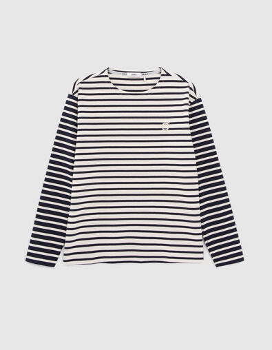 Gender Free-T-shirt marinière coton bio Mixte - IKKS
