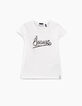 Tee-shirt blanc cassé avec sequins réversibles fille-3