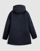 Marineblauwe parka met capuchon voor heren - WATERDICHT-8