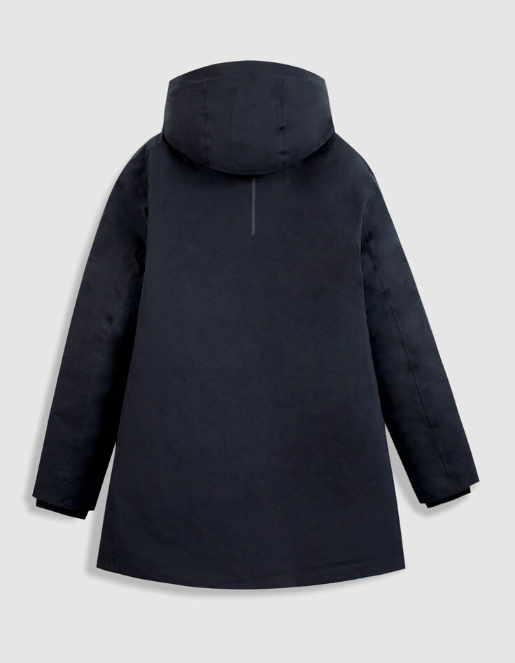 Marineblauwe parka met capuchon voor heren - WATERDICHT-8