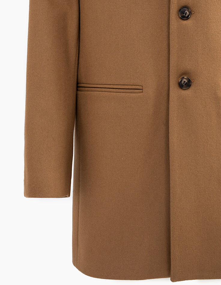 Manteau beige foncé droit Homme-5