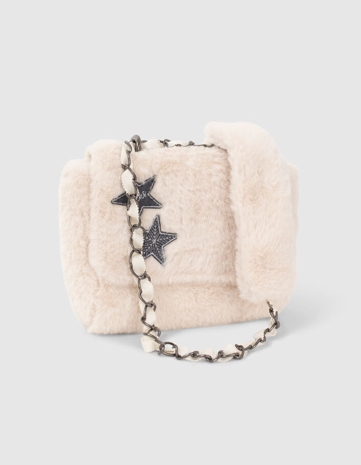 Bolso rosa suave insignias estrellas niña-7