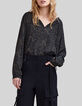 Women’s khaki LENZING™ ECOVERO™ floral paisley blouse-1