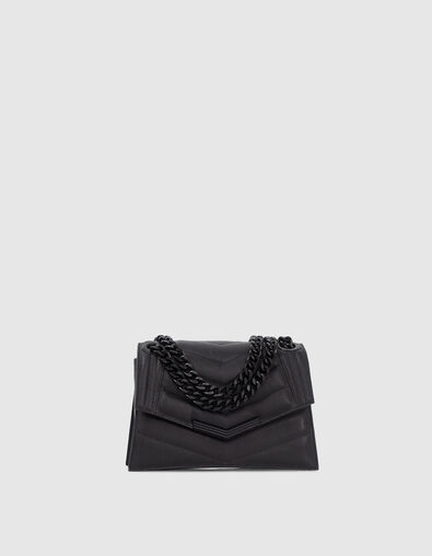 Women’s black caviar leather THE 1 bag Size S - IKKS