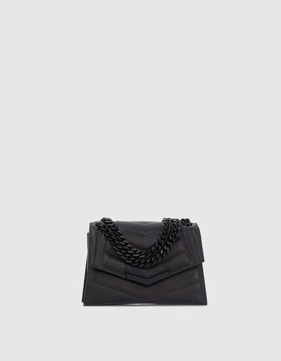 Bolso THE 1 negro cuero caviar S mujer - IKKS