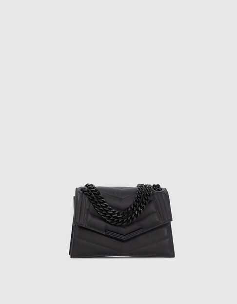 Damentasche THE 1 aus schwarzem Leder Größe S - IKKS