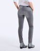 Women's grey 7/8 slim sculpt-up jeans, side braid-4
