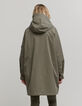 Parka de mujer caqui con forro de chevron badge-3