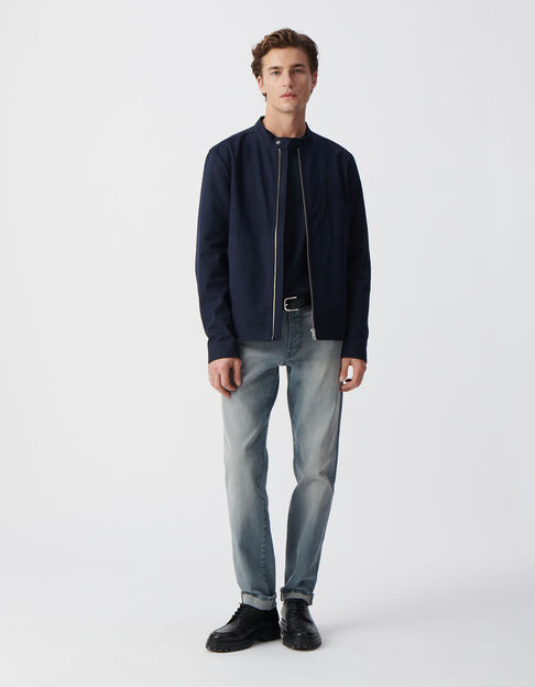 Blouson marine à col pressionné Homme - IKKS