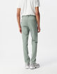 Men’s grey blue SLIM chinos-3