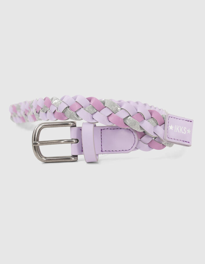Girls’ violet and silver woven belt - IKKS