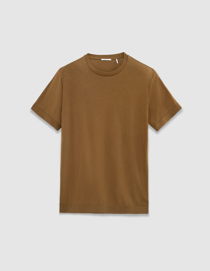 Camiseta manga corta ocre algod&oacute;n modal hombre-5