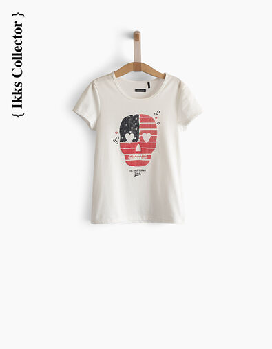 Weißes Mädchen-T-Shirt Collector The Californian - IKKS