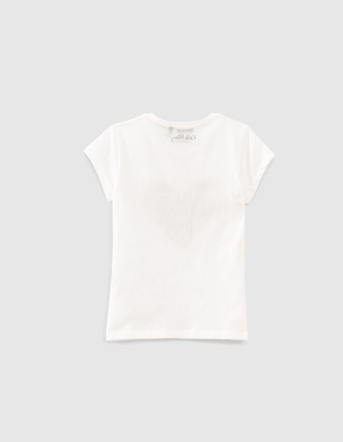 Camiseta blanco roto KEITH HARING x IKKS corazón niña - IKKS