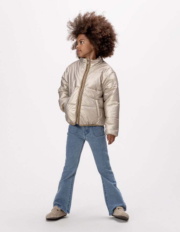 Girls’ 3-in-1 blue reversible padded jacket-6