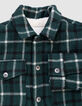 Blouson surchemise à carreaux vert fourré garçon-2