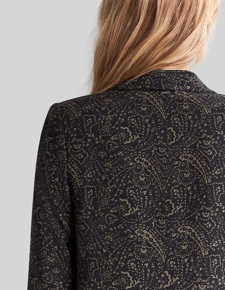Chaqueta caqui LENZING&trade; ECOVERO&trade; cachemira floral Mujer-4