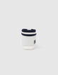 Baby boys' navy striped off-white mesh trainers-2