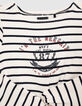 Ecru jurk navy strepen meisjes-3