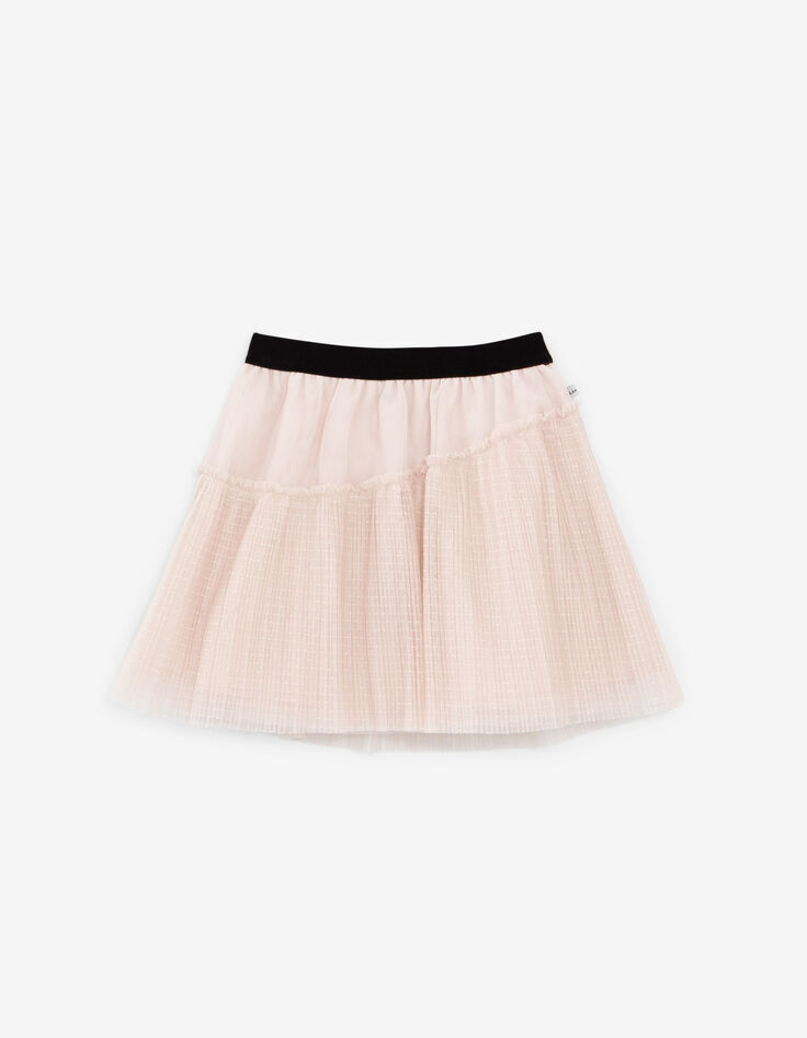 Falda beige tul beige niña-1
