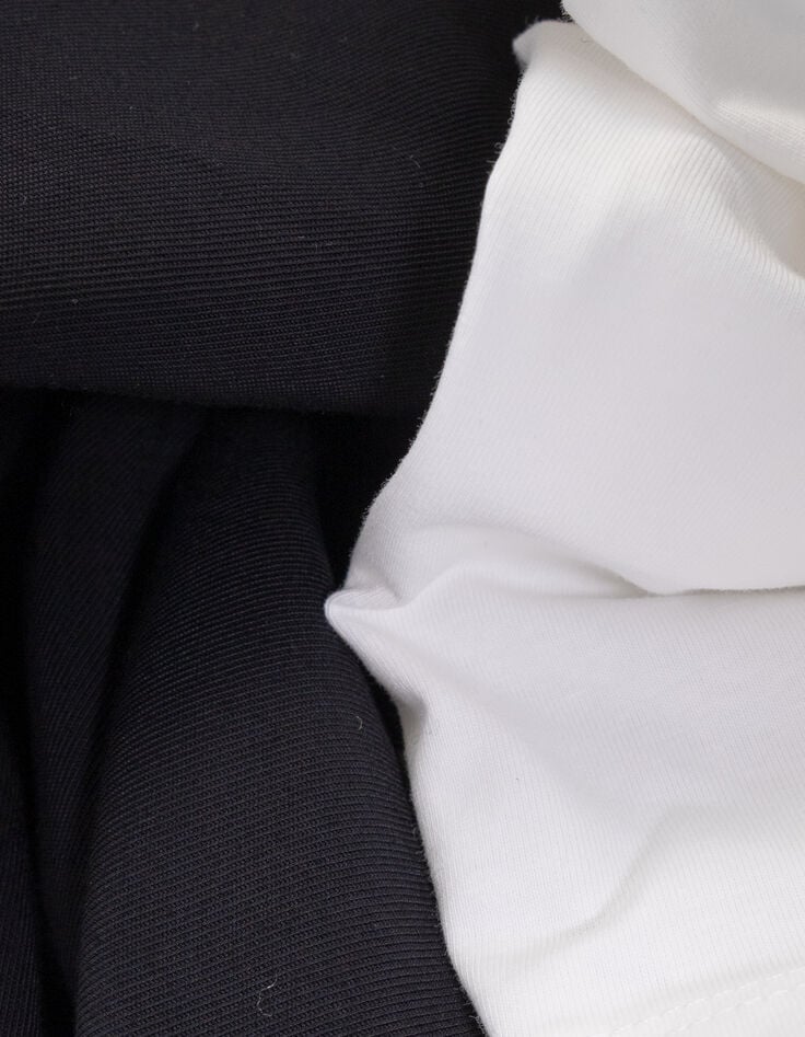 Girls’ 2-in-1 black midi dress and white cropped T-shirt-9