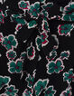 Vloeiende zwarte broek maxi bloemen riem Dames-7