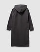 Girls’ grey midi-length hooded cardigan-5