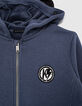 Boys’ slate IKKS HERO cardigan with glasses-2
