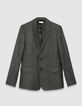 Grijze blazer tweedstijl Heren-8