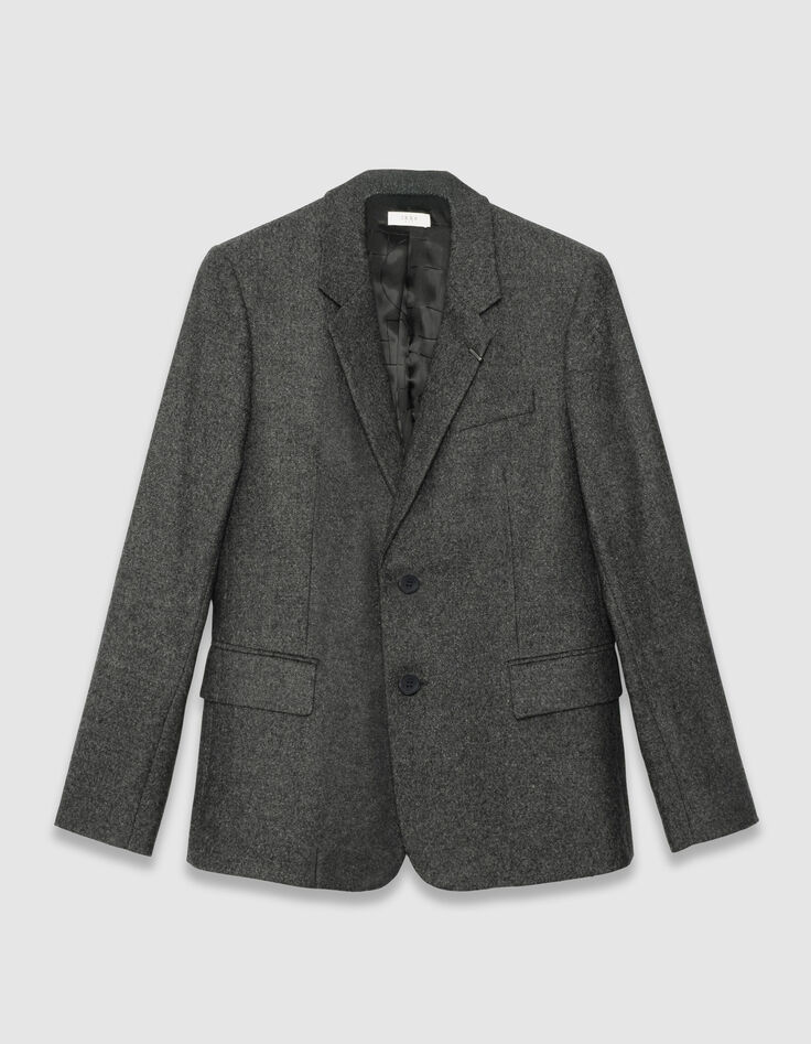 Grijze blazer tweedstijl Heren-8
