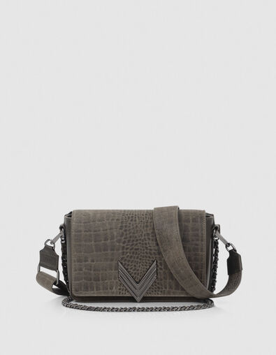 Le 111 GREENWICH VILLAGE kaki mix cuir Femme - IKKS