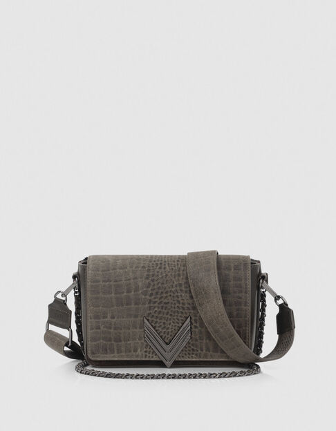 Le 111 GREENWICH VILLAGE kaki mix cuir Femme - IKKS