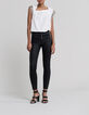 Women’s white top with beads and sequins on shoulders-1