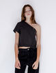 Top noir asymétrique broderie anglaise fille-2