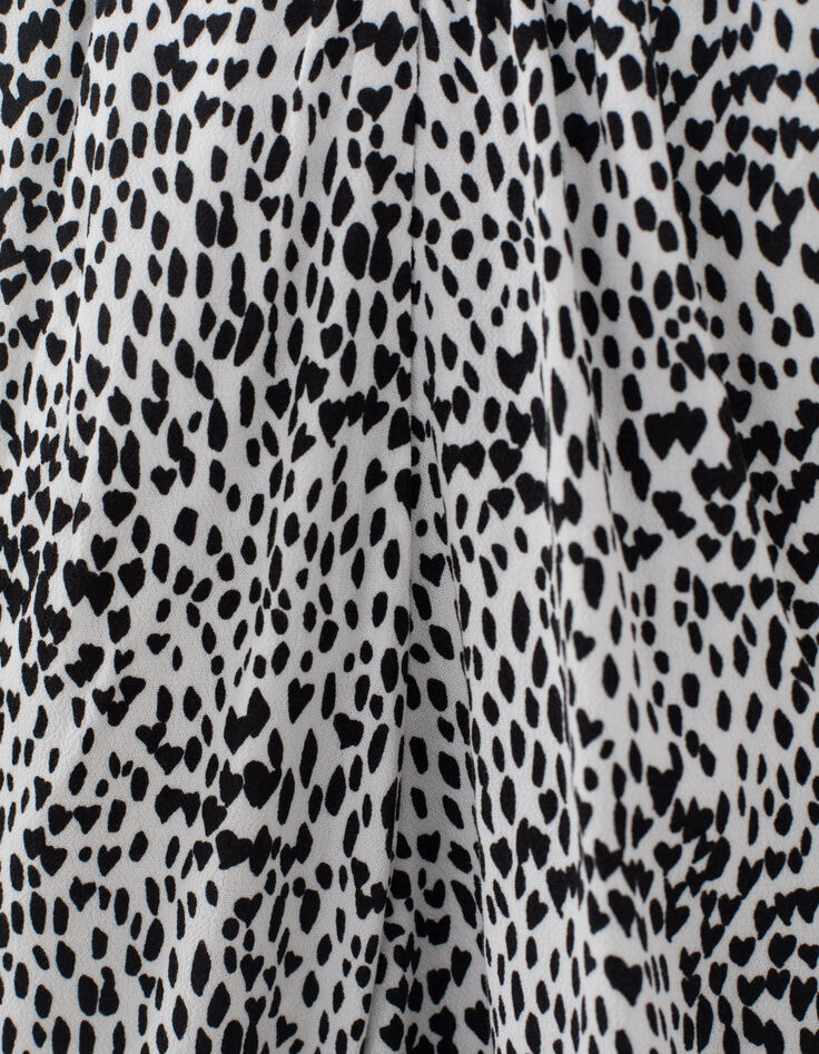 Shorts paper bag blanco fluidos Ecovero® corazones niña-5