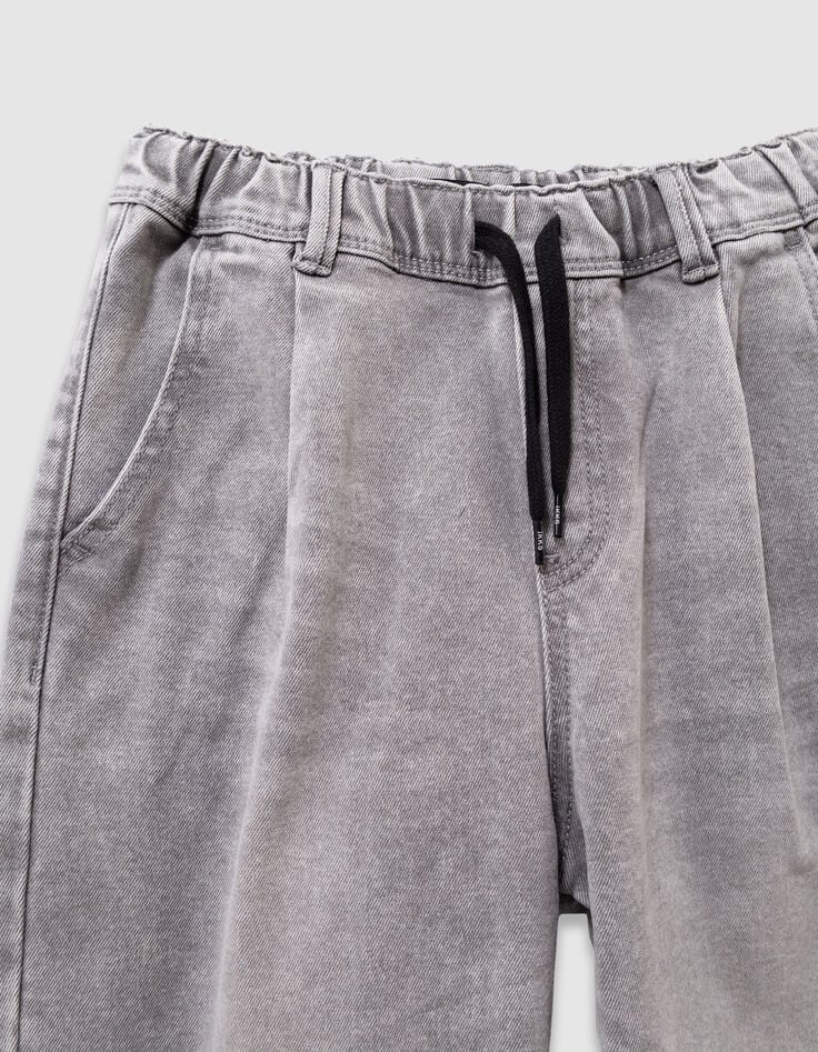 Jungen-Jogginghose mit elastischem Bund in Grau-5 Jungen-Jogginghose mit elastischem Bund in Grau-5