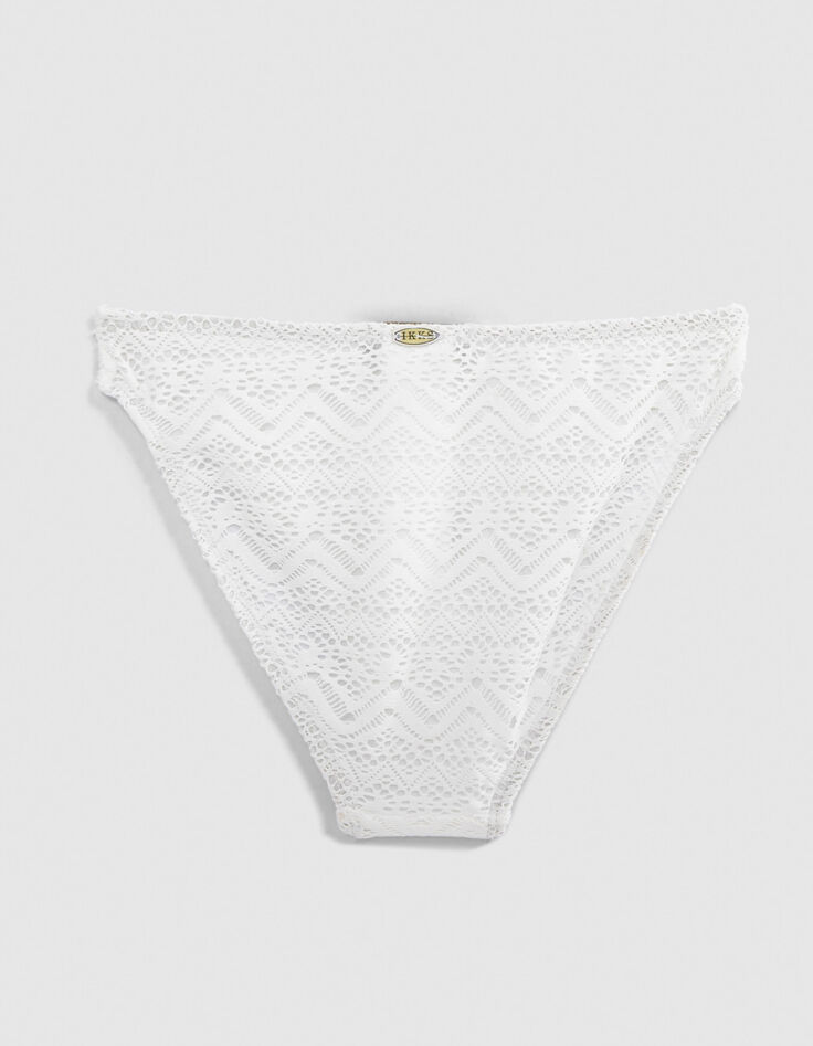 Grauer Mädchenbikini mit Spitze-6