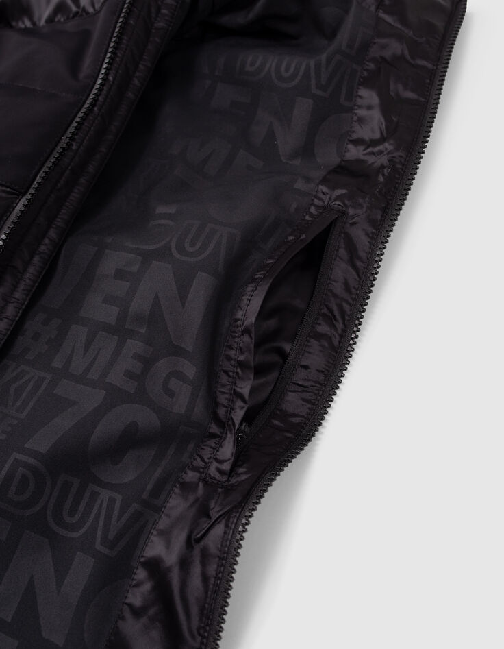 Men&rsquo;s black mixed fabric IKKS x DUVILLARD bodywarmer-5