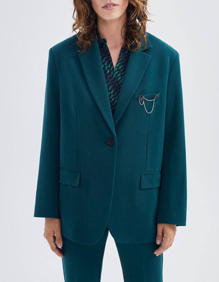 Veste de costume vert canard Femme