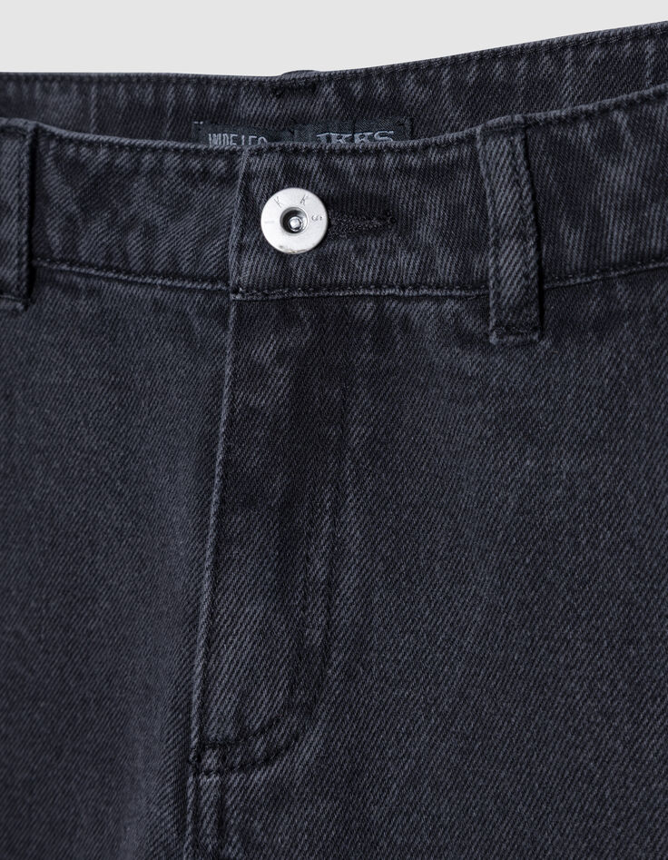 Jean large noir fille-7