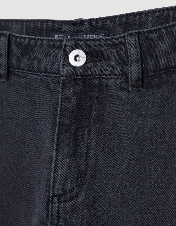 Jean large noir fille-7 Jean large noir fille-7