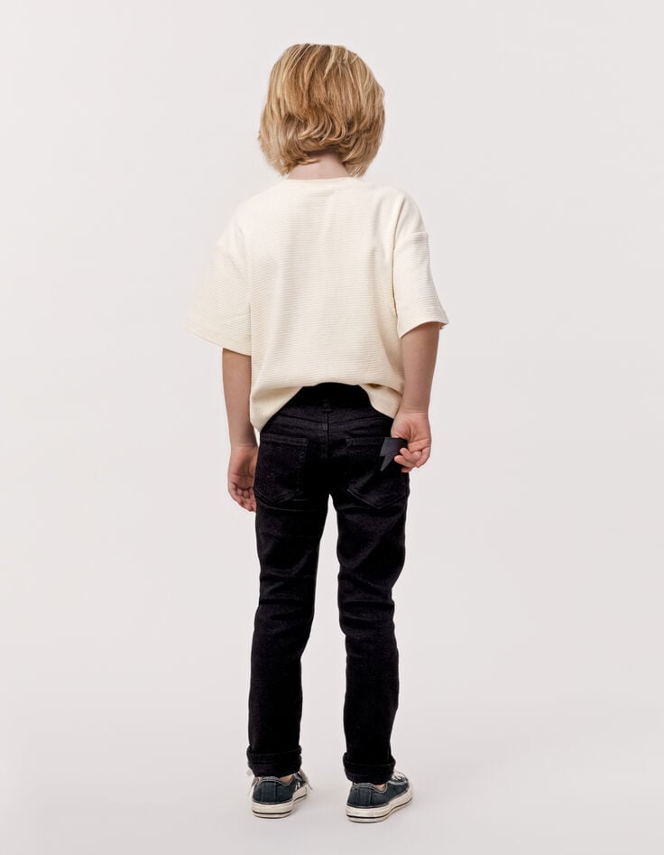 Jean SKINNY noir jacron-éclair garçon-2