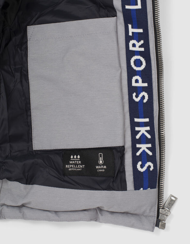Pufferjas ice blue met ritszakken jongens-5